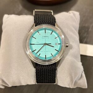 Timex Marlin Automatic - Silver Case with Teal Dial